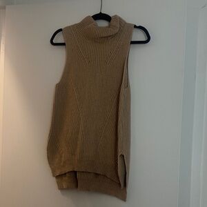 Angel Of The North Anthropologie Tan Cowl Neck Sweater